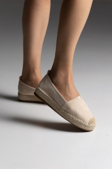 Εσπαντρίγιες Flat Μονόχρωμες - Μπεζ