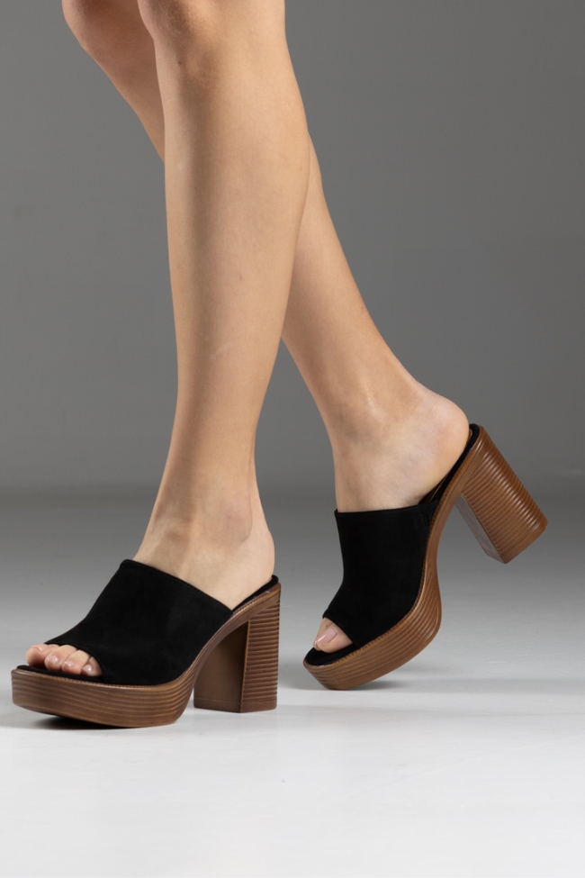 Τσόκαρα με ελαφριά σόλα και μαλακό πάτο Suede - Μαύρο - Image 3