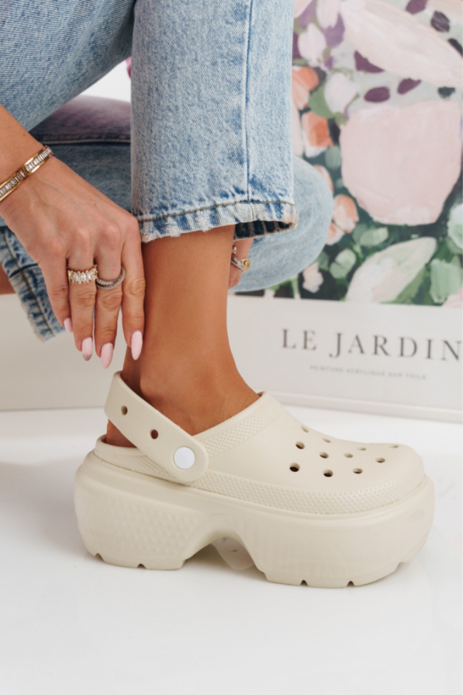 Minimal Σαμπό με Ψηλή Σόλα - Μπέζ - Image 3