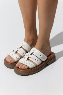 Σανδάλια Flatform με Ανατομικό πάτο - Λευκό