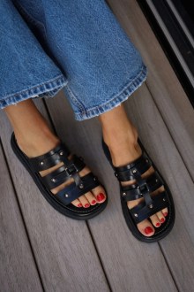 Σανδάλια Flatform με Ανατομικό πάτο - Μαύρο