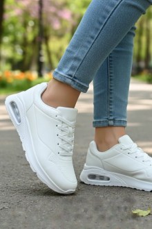 Sneakers Δίσολα με Αερόσολα – Λευκό