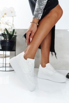 Sneakers με Παχιά Σόλα - Λευκό