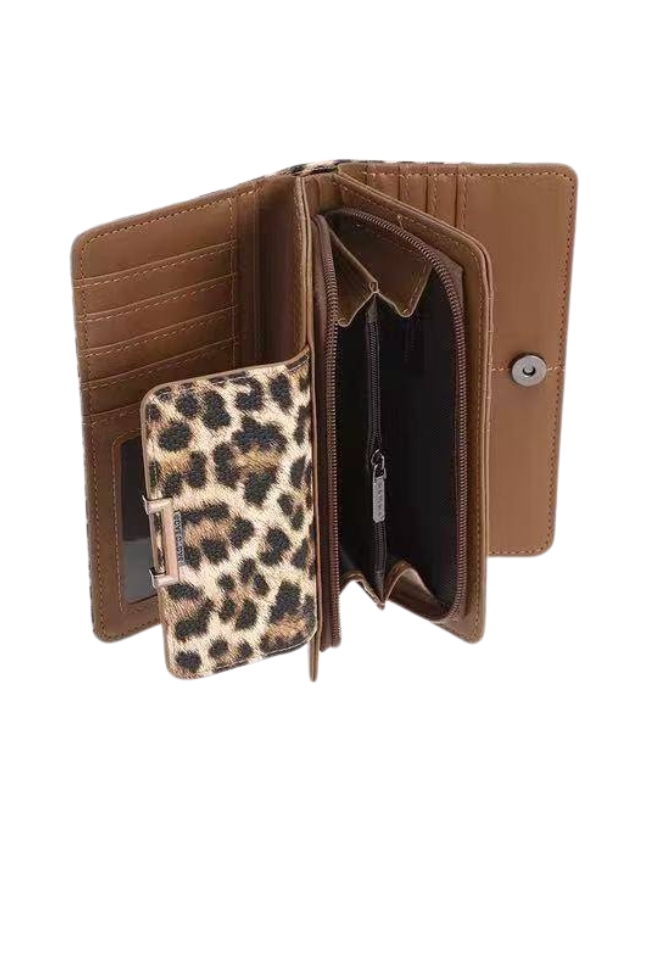 Πορτοφόλια Γυναικεία -Μπεζ/Leopard - Image 3
