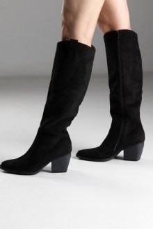 Μπότες Suede Cowboy - Μαύρο