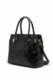Τσάντα ώμου λουστρίνι - Μαύρο