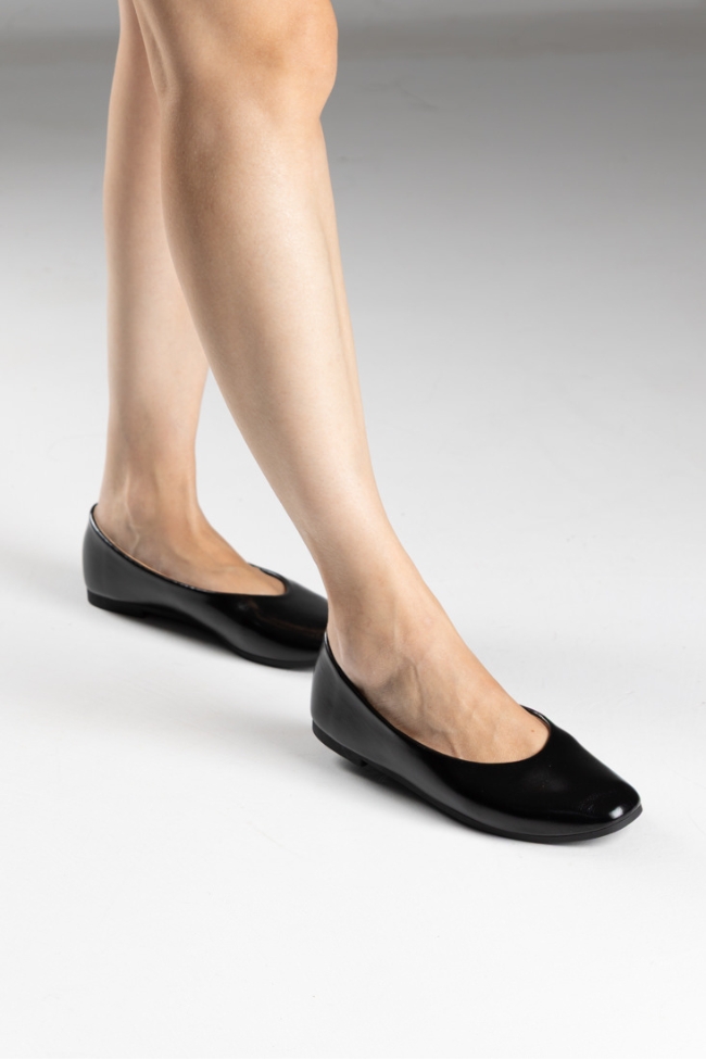 Μπαλαρίνες Γυναικείες Λουστρίνι - Μαύρο - Image 2