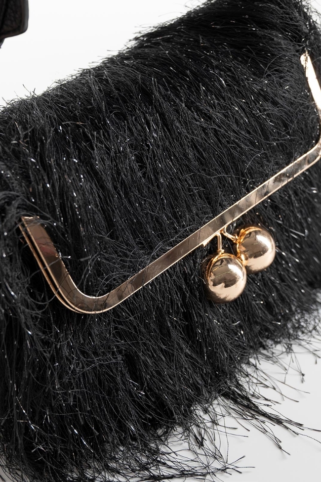 Τσάντα clutch με αφαιρούμενη αλυσίδα & λουρί - Μαύρο - Image 4