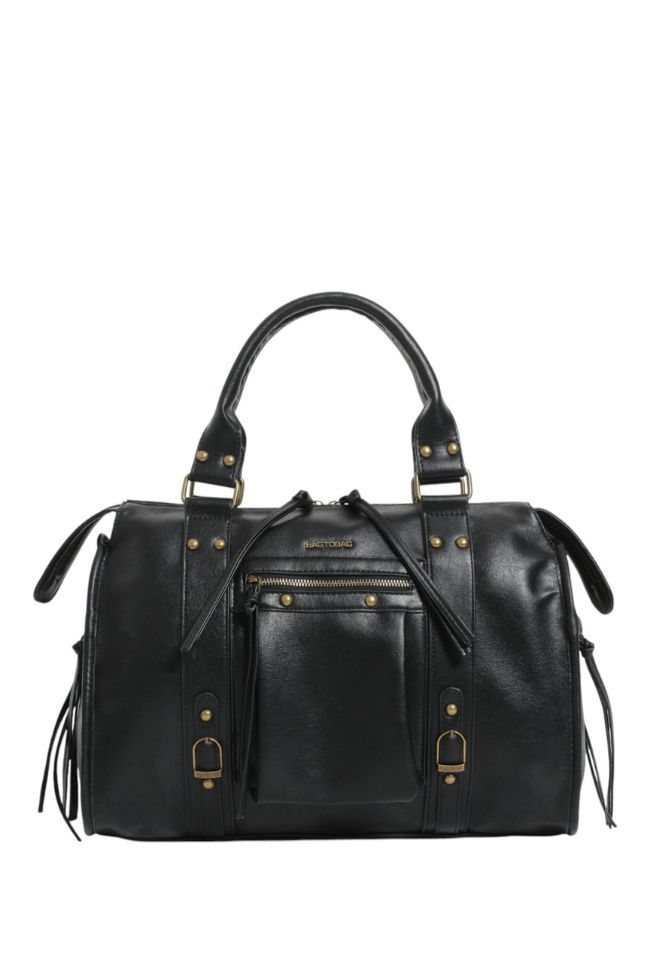 Τσάντα ώμου με τρούκς - Μαύρο