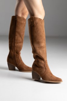 Μπότες Suede Cowboy - Κάμελ