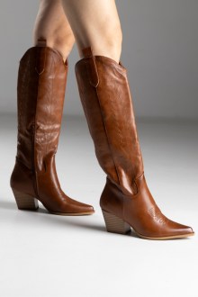 Western Μπότες με Κλασική Καουμπόικη Αισθητική - Κάμελ