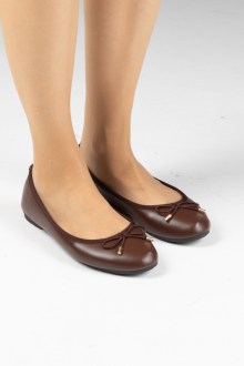 Μπαλαρίνες με Διακοσμητικό Φιόγκο - Καφέ