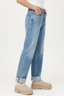 Fluffy slippers suede με εσωτερική επένδυση γούνας, με σόλα πλατφόρμα - Μπέζ