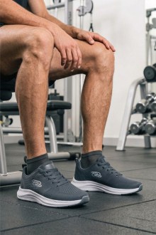 Unisex Sneakers υφασμάτινα running sneakers – Γκριζο