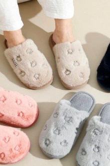 Γούνινες Παντόφλες Σπιτιού