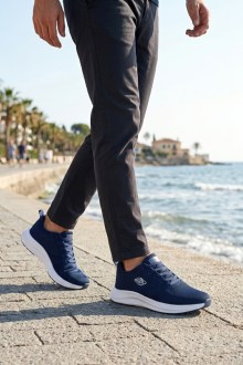 Unisex Sneakers υφασμάτινα running sneakers – Μπλέ