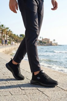 Unisex Sneakers υφασμάτινα running sneakers – Μαύρο