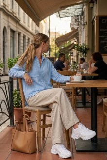 Chunky sneakers με ανατομικό πάτο - Λευκό