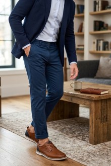 Ανδρικά Casual Δετά Παπούτσια με Δερμάτινο Πάτο - Κάμελ