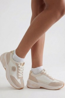 Sneakers Chunky με Διακοσμητικό απο Strass - Μπεζ