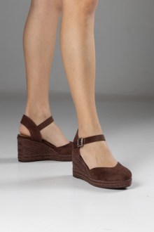 Πλατφόρμα espadrilles με δέσιμο στο πόδι – Καφέ