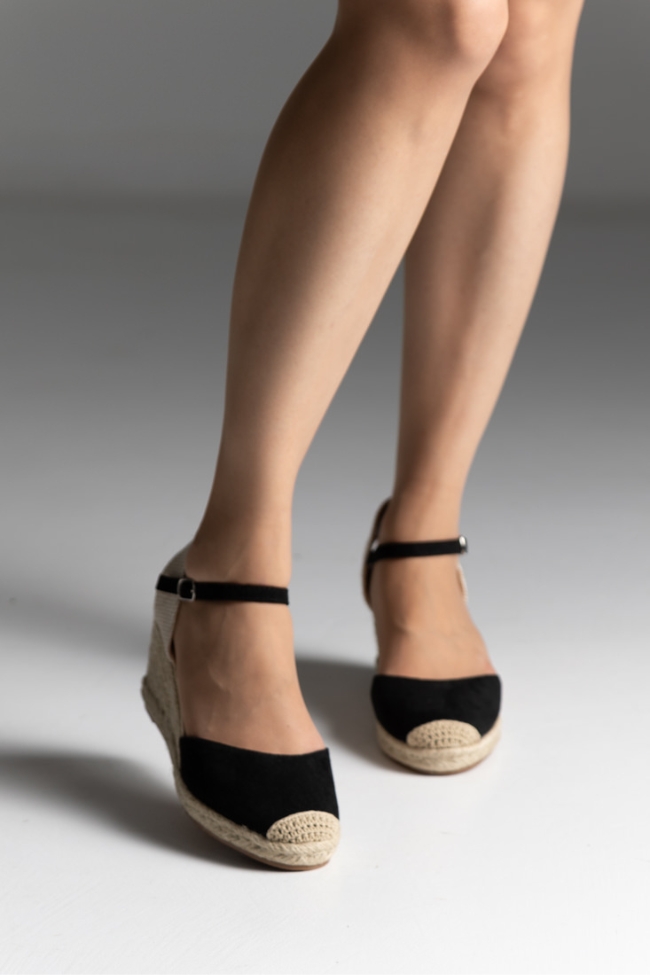 Πλατφόρμες Εσπαντρίγιες με Μπαρέτα - Μαύρο - Image 2