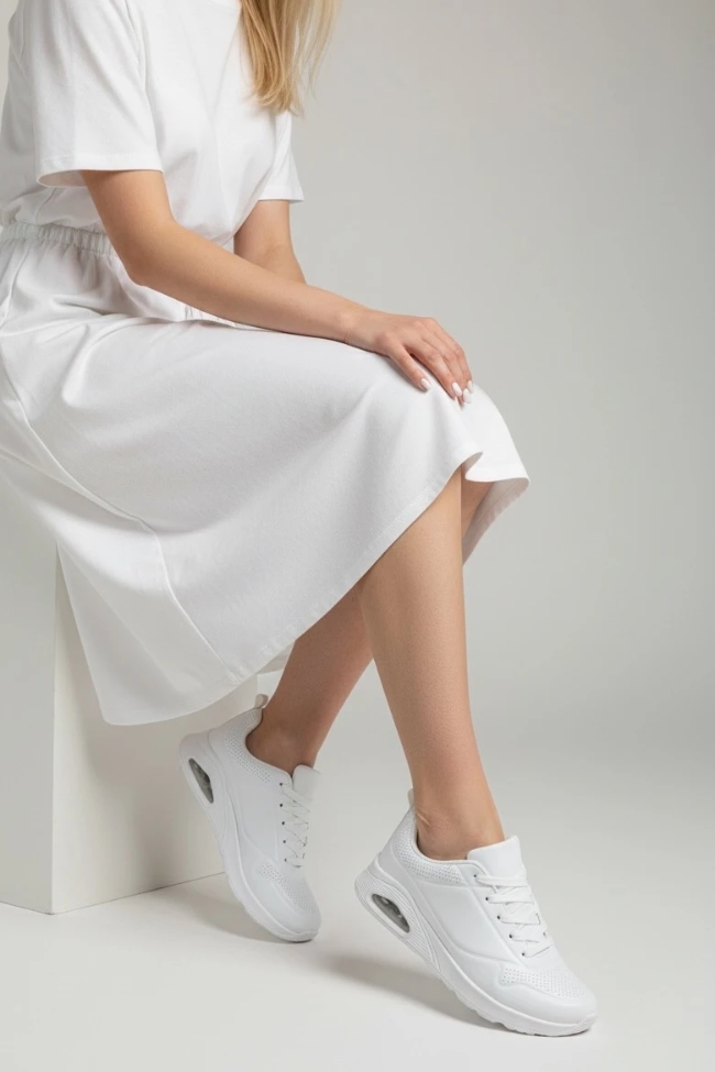 Sneakers Δίσολα με Αερόσολα – Λευκό