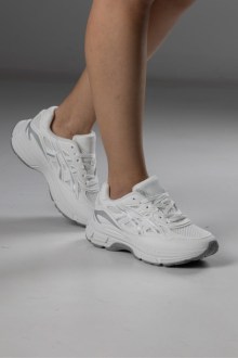 Sneakers με συνδυασμό υφασμάτων -Λευκό