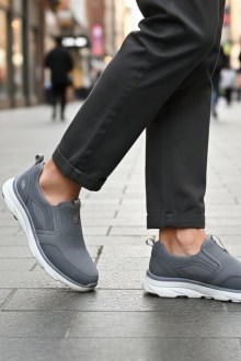 Ανδρικά Ανατομικά Slip με σόλα Memory foam – Γκρίζο