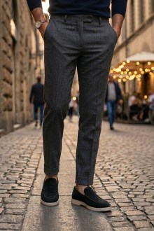 Ανδρικά Suede Loafers με Ανατομικό πάτο – Μαύρο