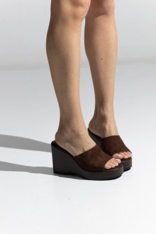 Γυναικείες Πλατφόρμες Suede - Καφέ