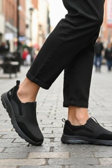 Ανδρικά Ανατομικά Slip με σόλα Memory foam – Μαύρο