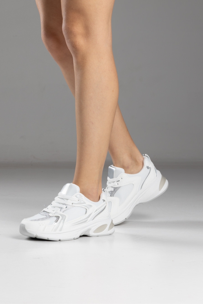 Γυναικεία Sneakers Δερματίνη - Λευκό - Image 2