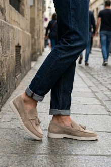 Ανδρικά Suede Loafers με Ανατομικό πάτο – Μπεζ