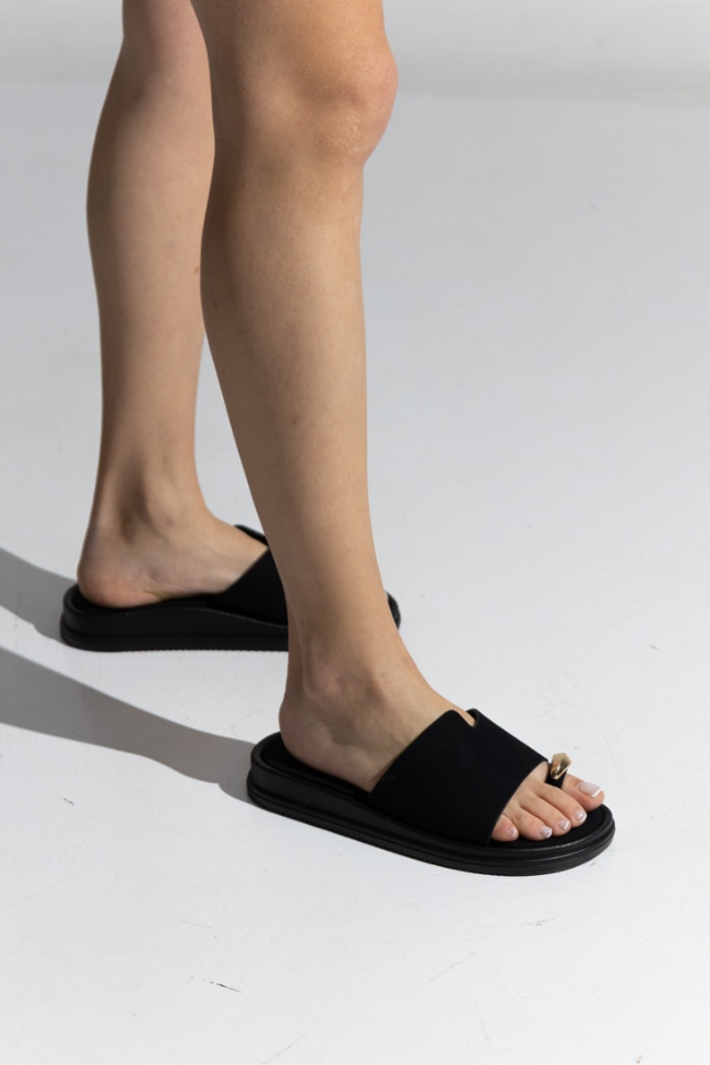 Γυναικεία Sandals με μαλακό πάτο - Μαύρο - Image 2