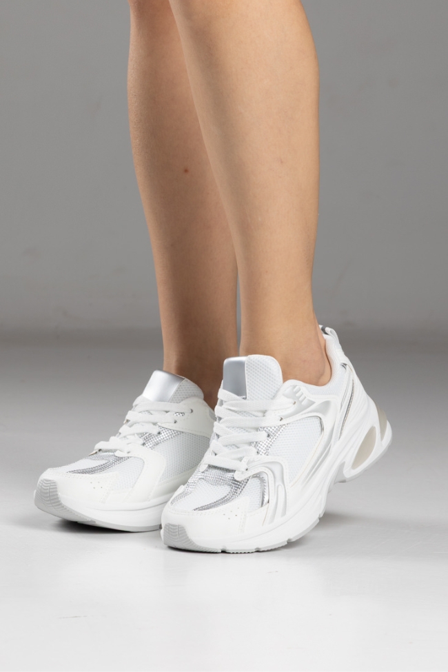 Γυναικεία Sneakers Δερματίνη - Λευκό - Image 4