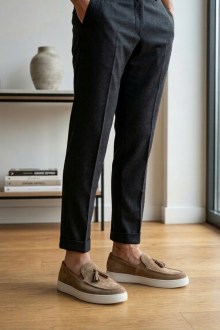 Ανδρικά μοκασίνια με μαλακό πάτο – Μπεζ