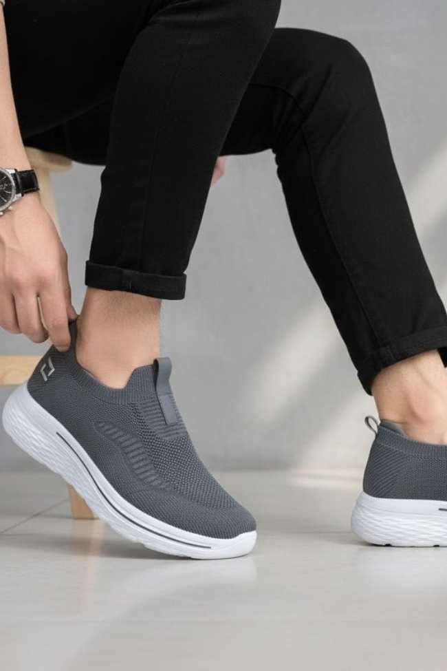 Ανδρικά Comfort Slip με σόλα Memory foam – Γκρίζο