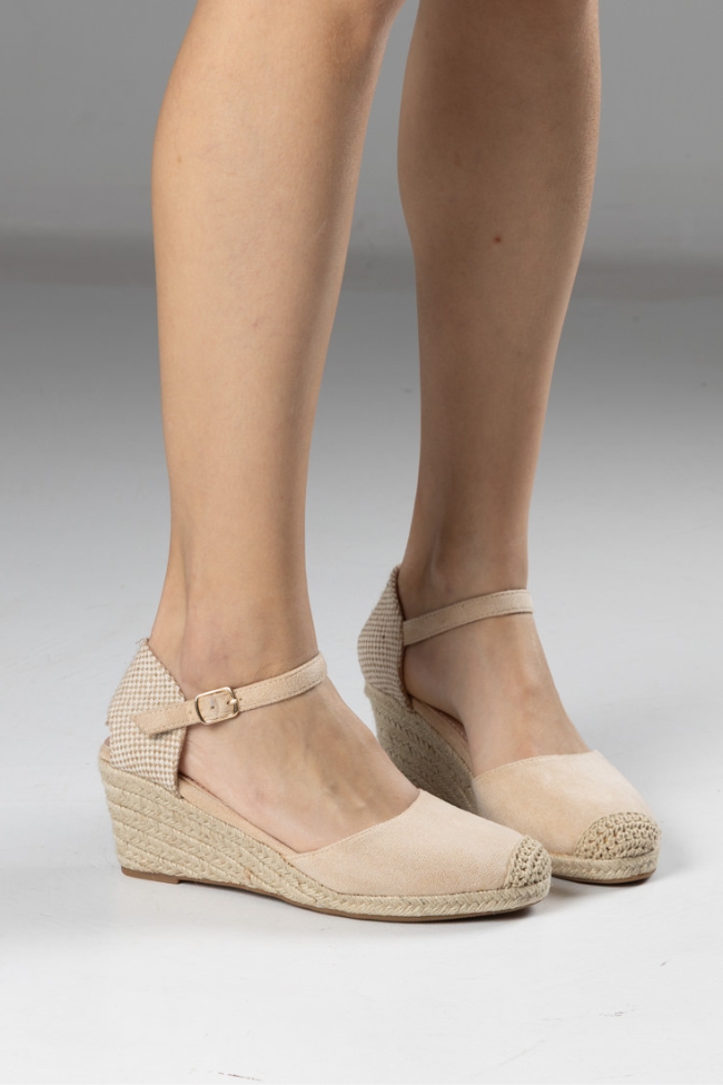 Πλατφόρμες Γυναικείες Suede - Μπεζ - Image 4