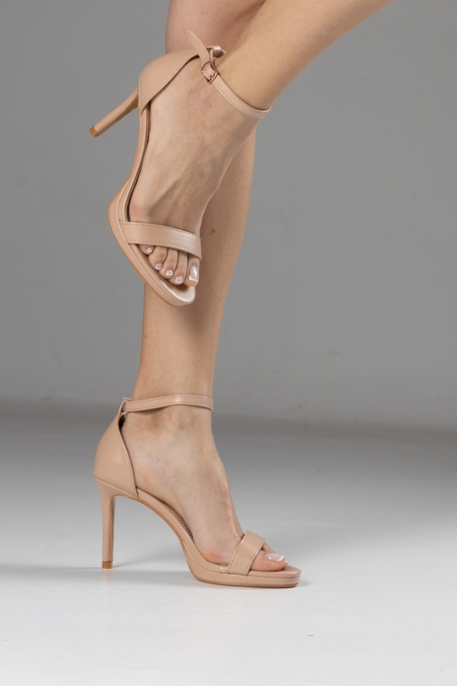 Γυναικεία Πέδιλα Δερματίνη - Μπεζ - Image 4