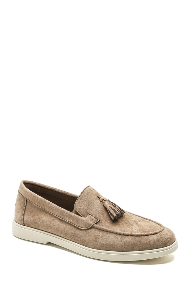 Ανδρικά Suede Loafers με Ανατομικό πάτο – Μπεζ - Image 2