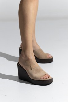 Γυναικείες Πλατφόρμες Suede - Σκούρο Μπεζ