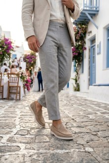 Ανδρικά Suede Loafers με Ανατομικό πάτο – Μπεζ