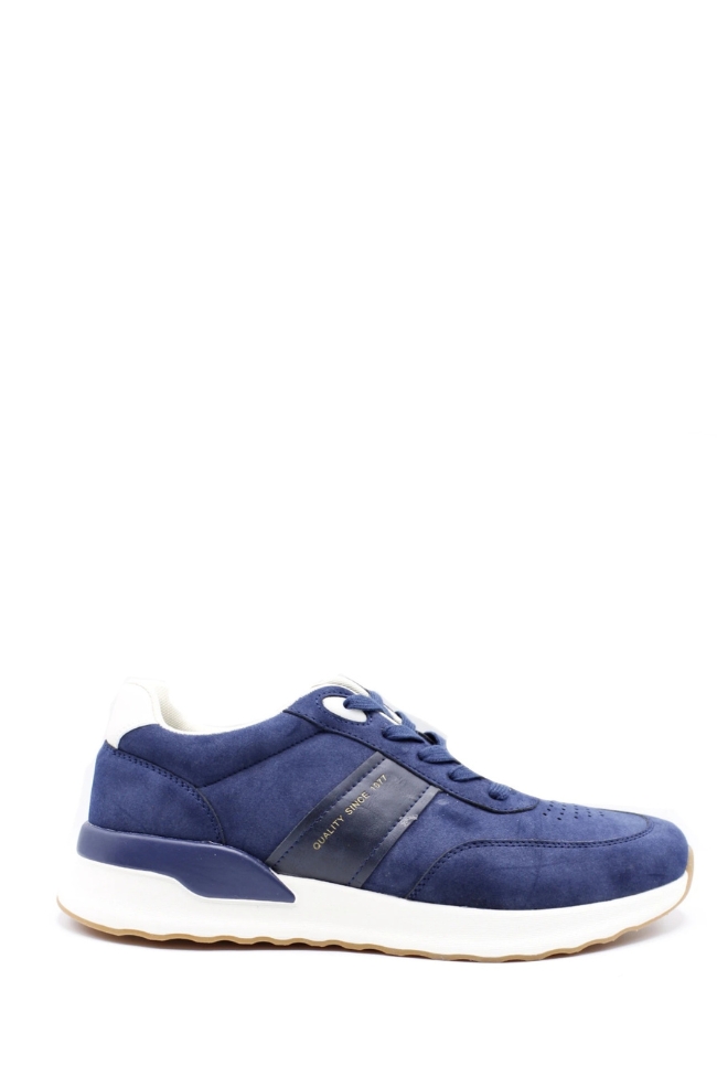 Ανδρικά casual sneakers με κορδόνια – Μπλέ - Image 4