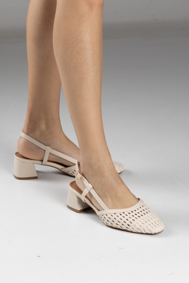 Γυναικείες Γόβες Δερματίνη - Μπεζ - Image 3