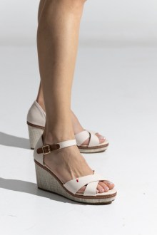 Γυναικείες Πλατφόρμες Υφασμάτινες - Μπεζ