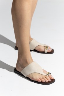 Γυναικεία Sandals Suede – Μπεζ