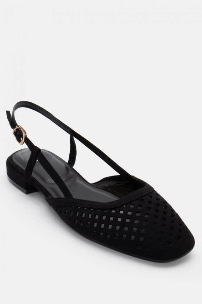 Γοβά Slingback με χαμηλό τακούνι - Μαύρο - Image 2