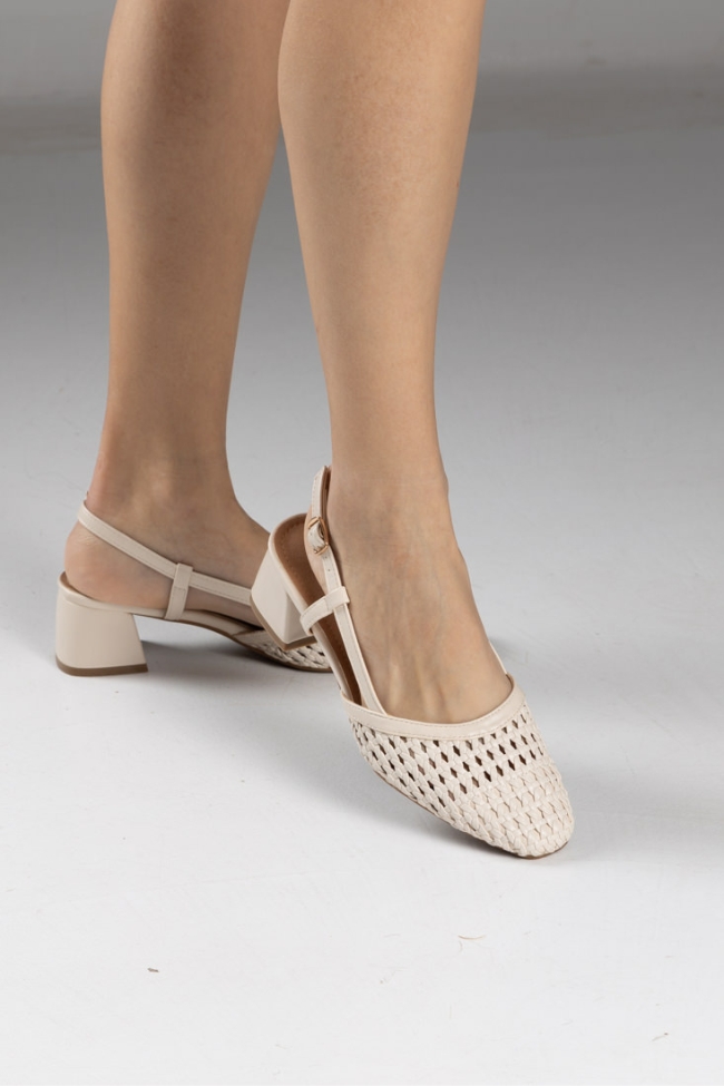 Γυναικείες Γόβες Δερματίνη - Μπεζ - Image 2