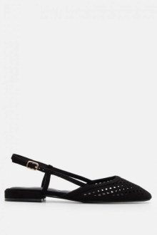 Γοβά Slingback με χαμηλό τακούνι - Μαύρο